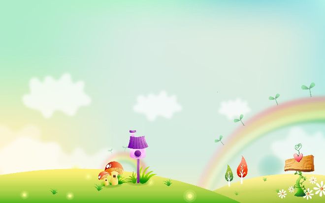 Fantastic rainbow PPT background & Google Slides