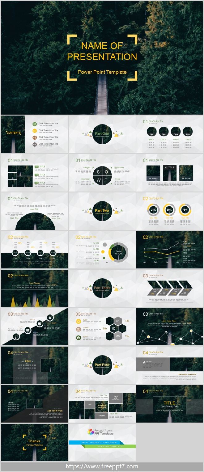 Forest Background PowerPoint Template & Google Slides