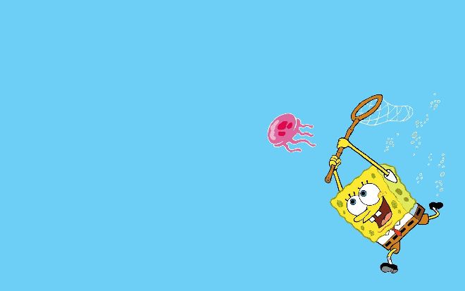 Color cute SpongeBob PPT background pictures Google Slides