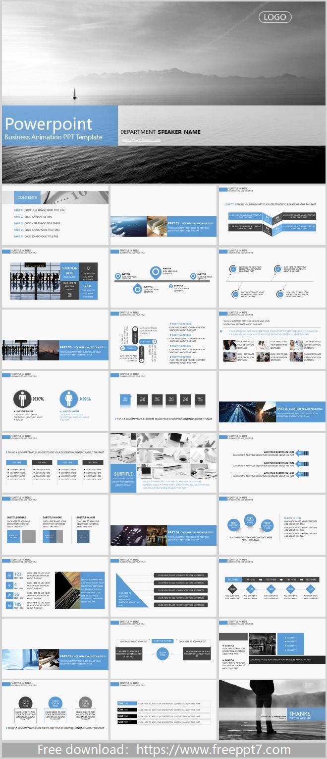 Simple business animation PPT templates & Google Slides