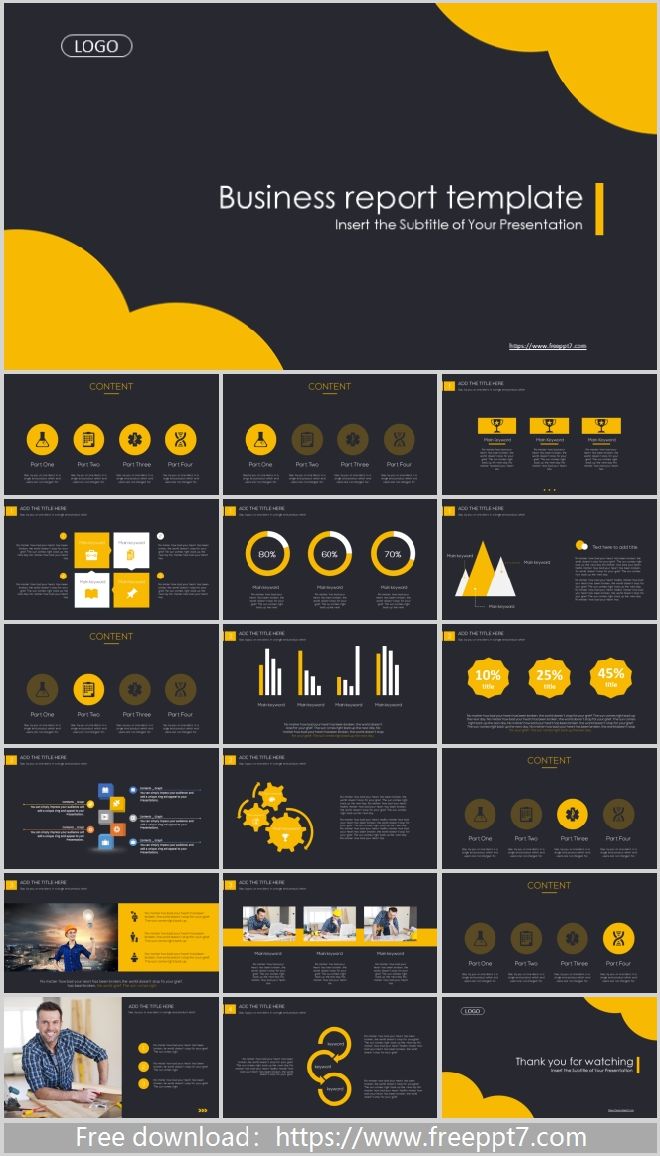 Black and yellow dynamic PowerPoint templates Best PowerPoint templates