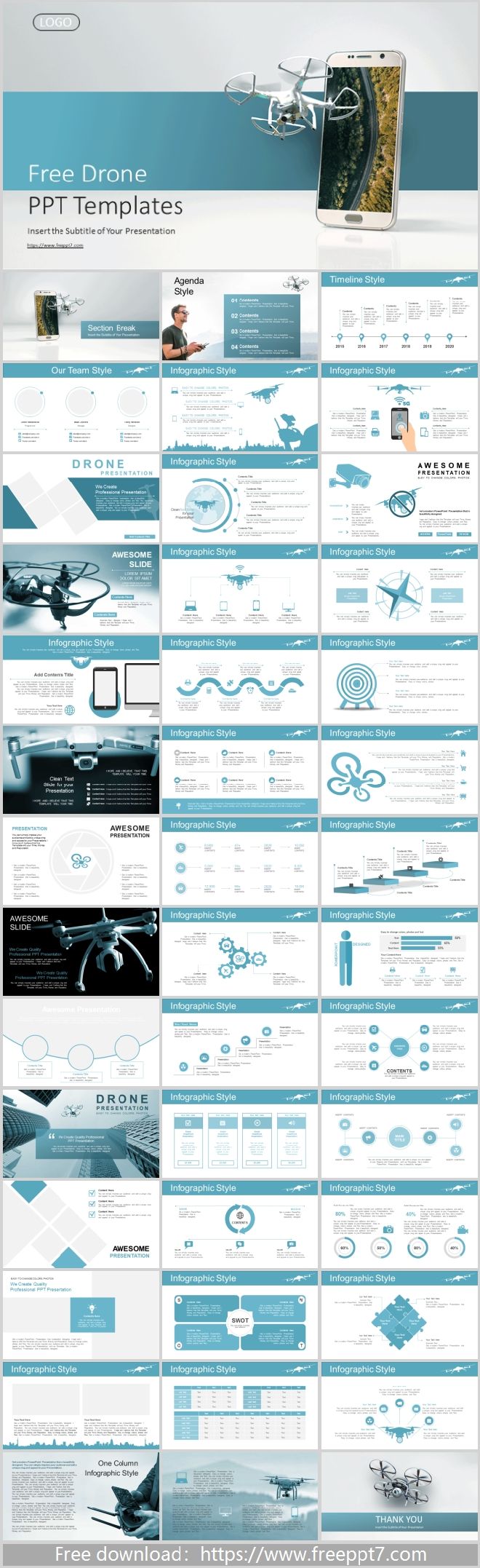 Mobile Drones PowerPoint Templates Best PowerPoint Templates And Google 