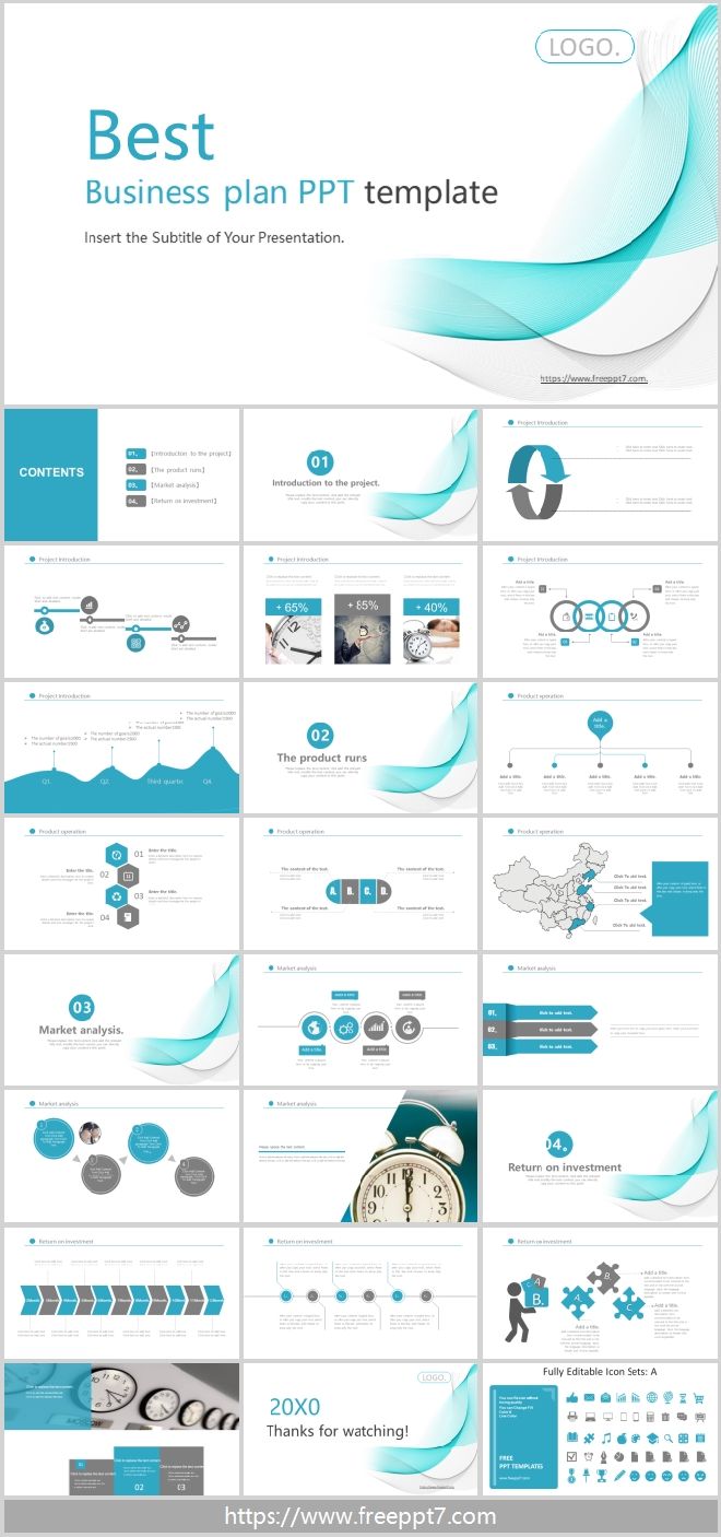Multi-chart business plan PowerPoint templates_Best PowerPoint ...
