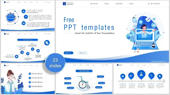 Blue Medical Industry PowerPoint Templates