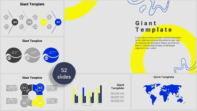 Multi chart giant powerpoint templates