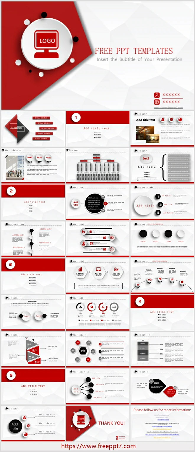 red business financing plan PPT templates & Google Slides