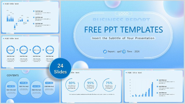 <strong>Beautiful! Blue Frosted Glass Style Business PowerPoint Tem</strong>