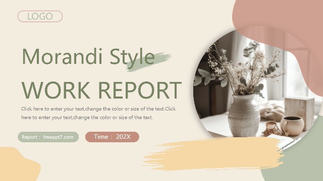 <b>Morandi Style Work Report PowerPoint Template–Elegant,Professional,and Versatile</b>