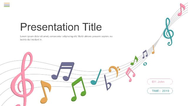 Beautiful Music Theme PowerPoint Templates Google Slides theme
