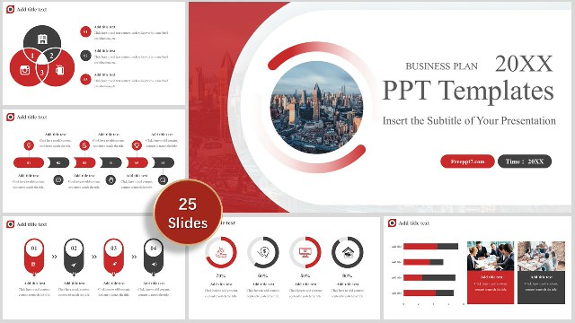 Great! Red Business Plan PowerPoint Templates