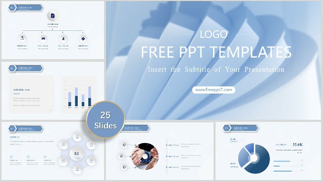 Great！Blue Simple Work Report PowerPoint Templates