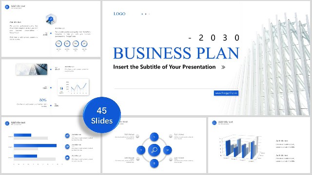 presentation design blue