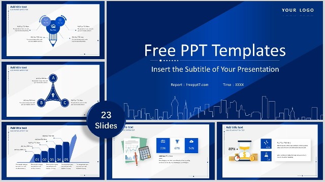 presentation design blue