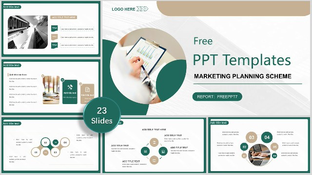 <b>Great! Green Minimalist Marketing PowerPoint Templates</b>