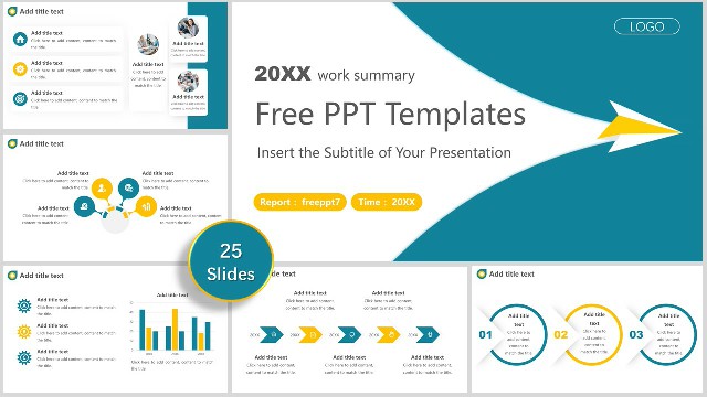 Elegant! Exquisite Sales Summary PowerPoint Templates