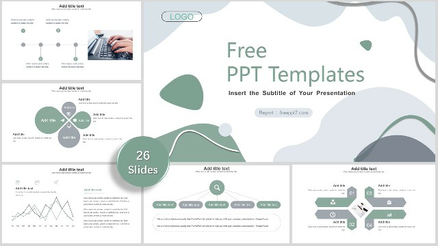 Nice! Green Dynamic Business Report PowerPoint Templates