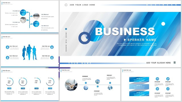 <strong>Great! Blue Gradient Style Business PowerPoint Templates</strong>