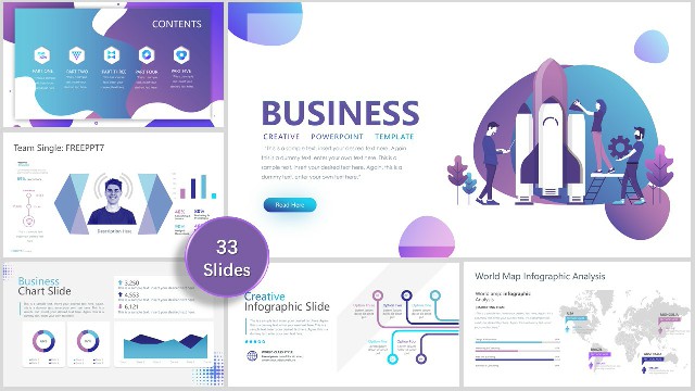 <strong>Blue purple vector cutting style business PowerPoint templa</strong>