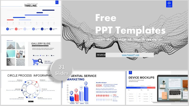 <b>Nice! Grey Particle Ripple Business PowerPoint Templates</b>