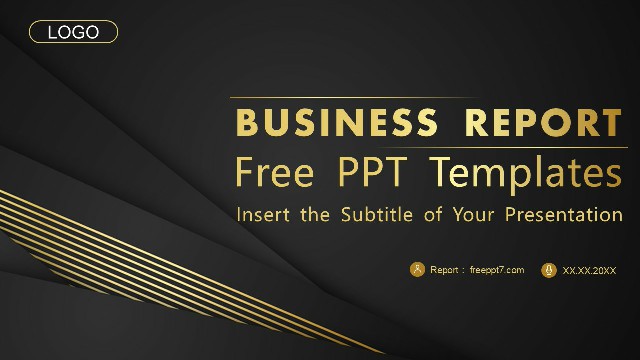 <b>Premium Black Gold Business PowerPoint Template: Elevate Your Presentations</b>